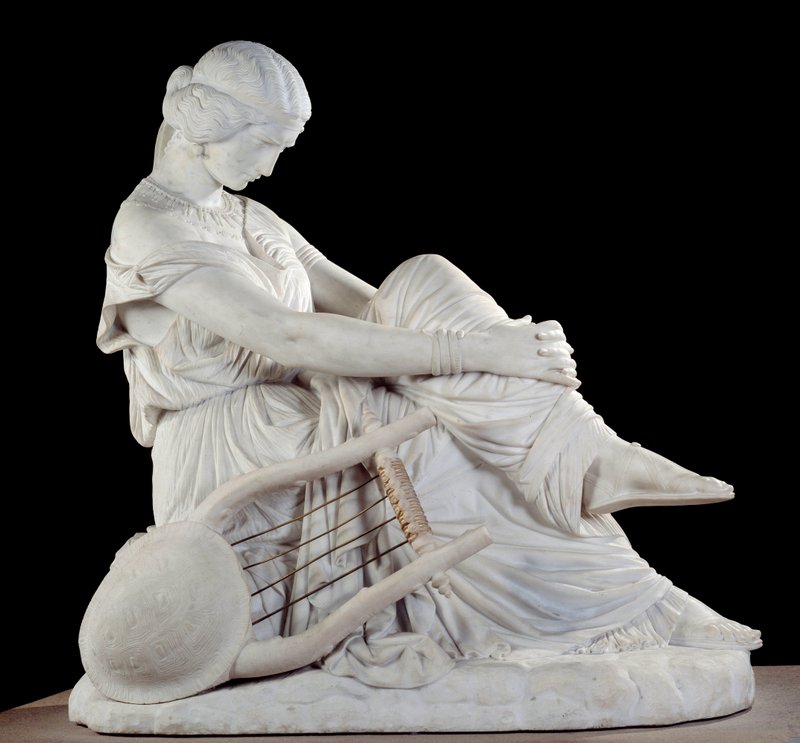 西洋美術　樹脂彫刻　ジェームズ・プラディエ　SAPPHO　C　4763A James_(1790-1852)_Pradier_-