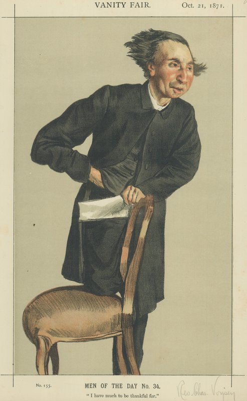 The Rev. Charles Voysey（カラーリトグラフ 作： ジェームズ・ジャック・ジョセフ・ティソ
