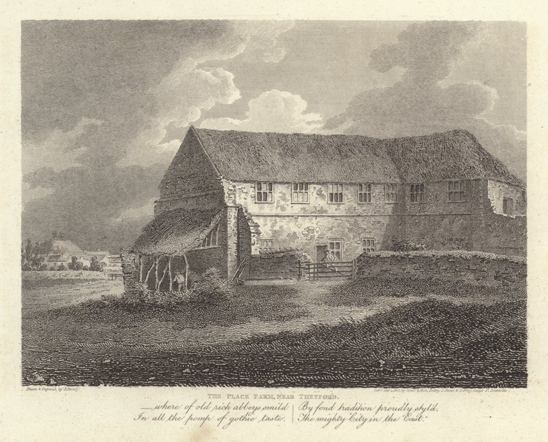 ロバート・ブルームフィールド（詩人）。The Place Farm, near Thetford (carving) 作： ジェームス・ストーラー
