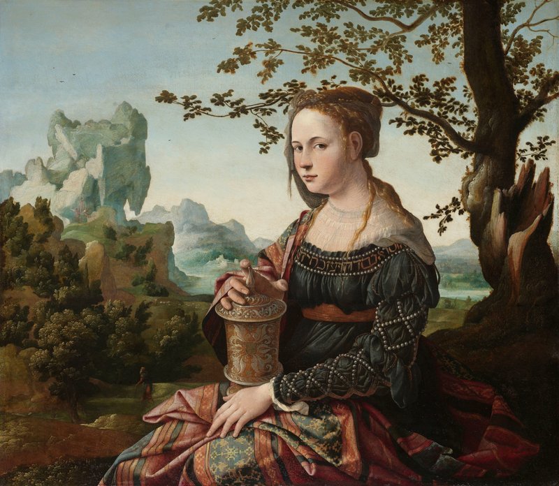 陶版画　マリア Mary Magdalene Placca Jan_van_Scorel_-