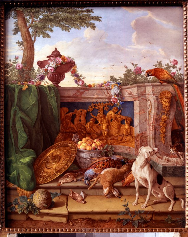 【希少】ハンティング絵画 額装 英国調 馬 犬 狩猟画 Paragon 高級感 Jean_Baptiste_(after)_Oudry_-
