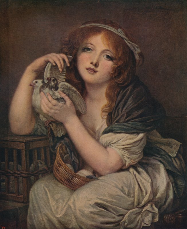 女性と鳩の抽象油彩画 Jean_Baptiste_Greuze_-