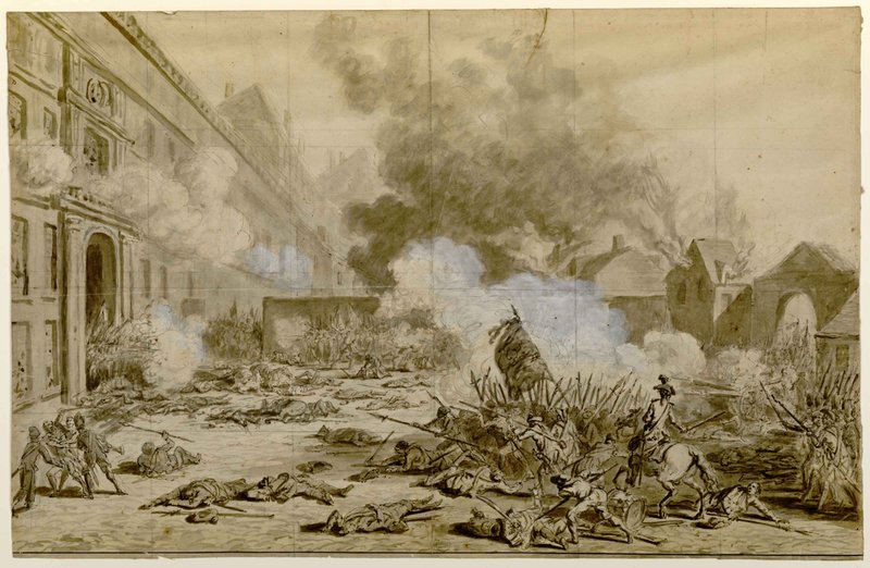 ルーブル美術館で購入 真正リトグラフ（版画）　チュイルリー宮殿 Jean_Duplessis_Bertaux_-