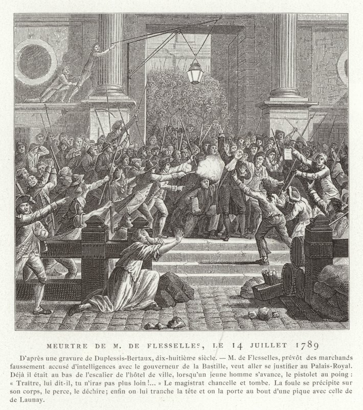 ジャックドフレッセルの殺害、フランス革命、1789年7月14日 作： ジャン・デュプレシス・ベルトー