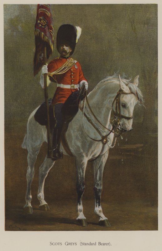 Scots Greys, Standard Bearer (カラーリトグラフ) 作： ジョン（後）チャールトン