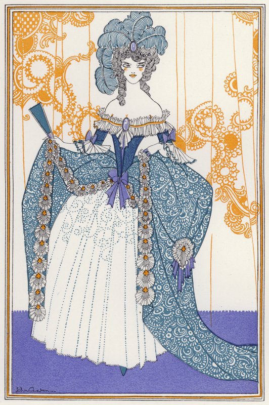 「Rogues In Porcelain」のイラスト、18 世紀の詩集 (カラー リソ) 作： ジョン・オースティン