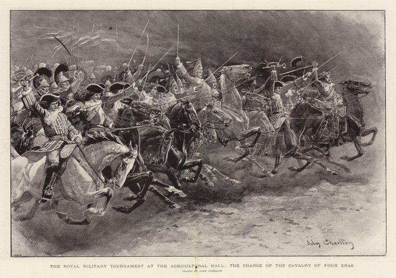 農業ホールでの王立軍事大会、4つの時代の騎兵隊の担当 作： ジョン・チャールトン