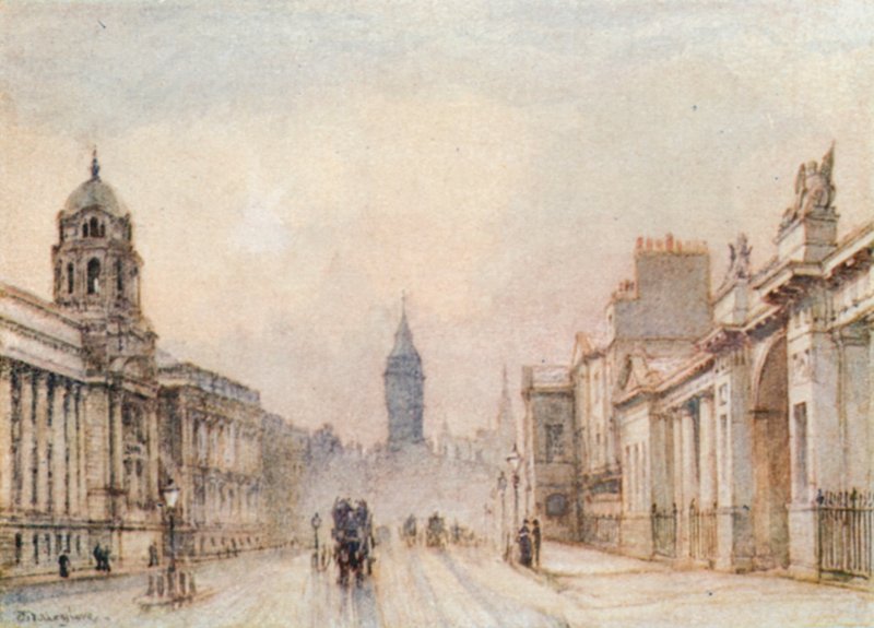 1906年のホワイトホール 作： John Fulleylove
