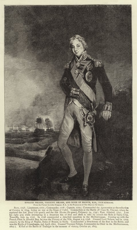 Horatio Nelson、子爵Nelson、Duke of Bronte、KB、副海軍 作： ジョン・ホップナー