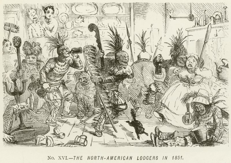 1851年の北アメリカのロッガー 作： ジョン・リーチ