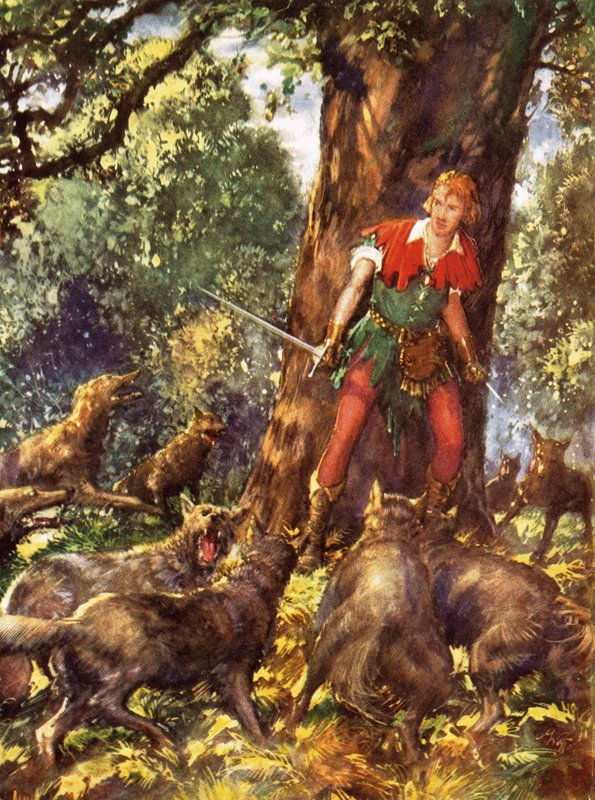 狼に捕らえられたロビン・フッド 作： ジョン・ミラー・ワッツ