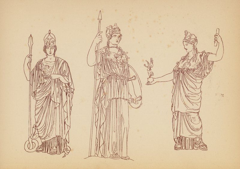 古代ギリシャの女性の衣装（リトグラフ） 作： ジョン・モア・スミス