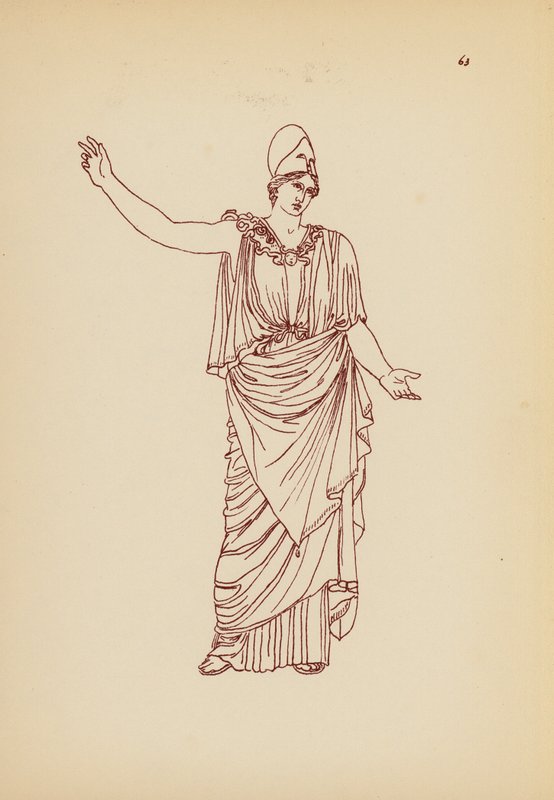 古代ギリシャの女性の衣装（リトグラフ） 作： ジョン・モア・スミス