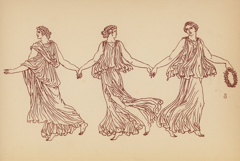 古代ギリシャの女性の衣装（リトグラフ） 作： ジョン・モア・スミス