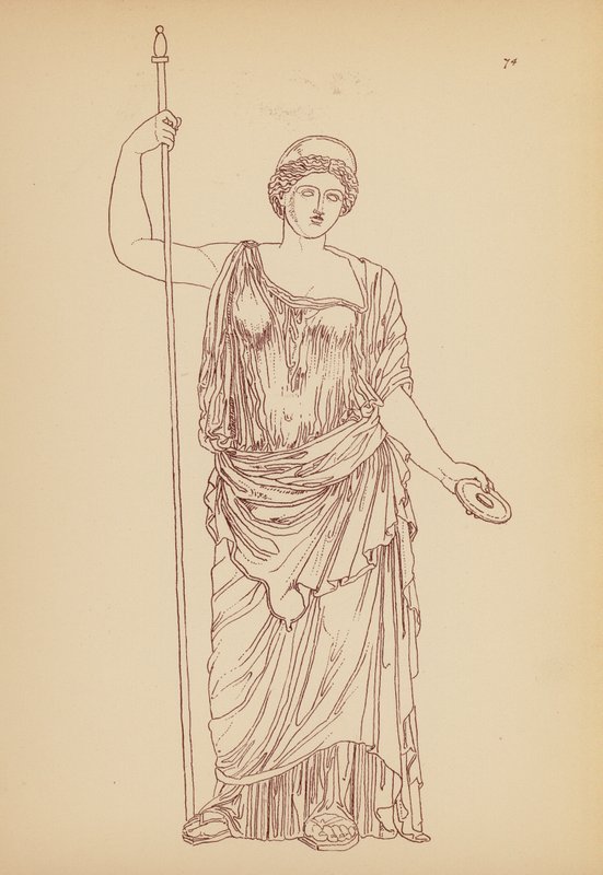 古代ギリシャの女性の衣装（リトグラフ） 作： ジョン・モア・スミス