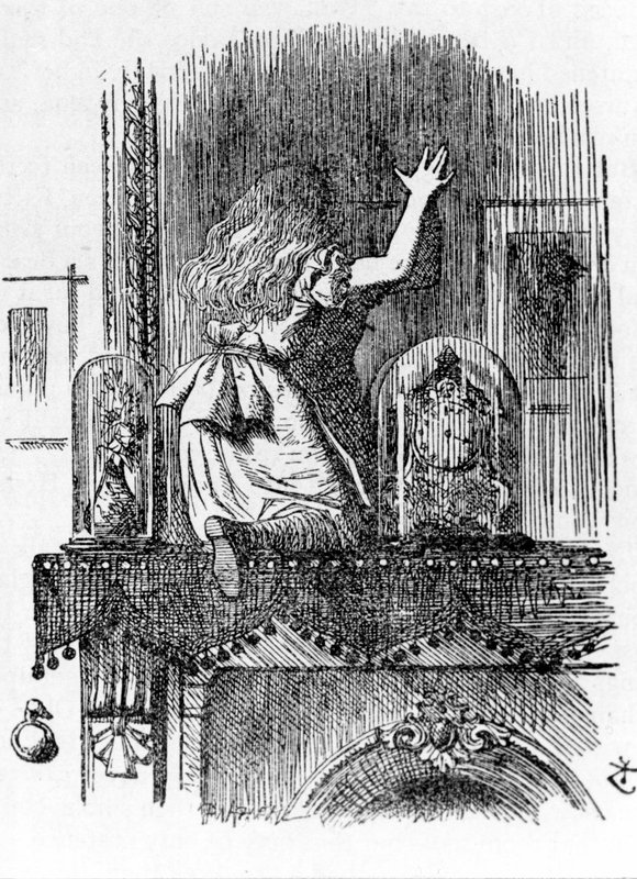 不思議の国のアリス　版画　鏡の国のアリス John_Tenniel_-