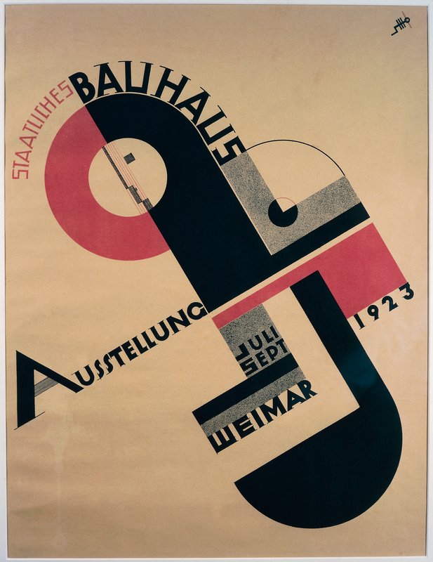独00年代　Wagenfeld 展覧会ポスター Bauhaus ドイツデザイン Joost_Schmidt_-