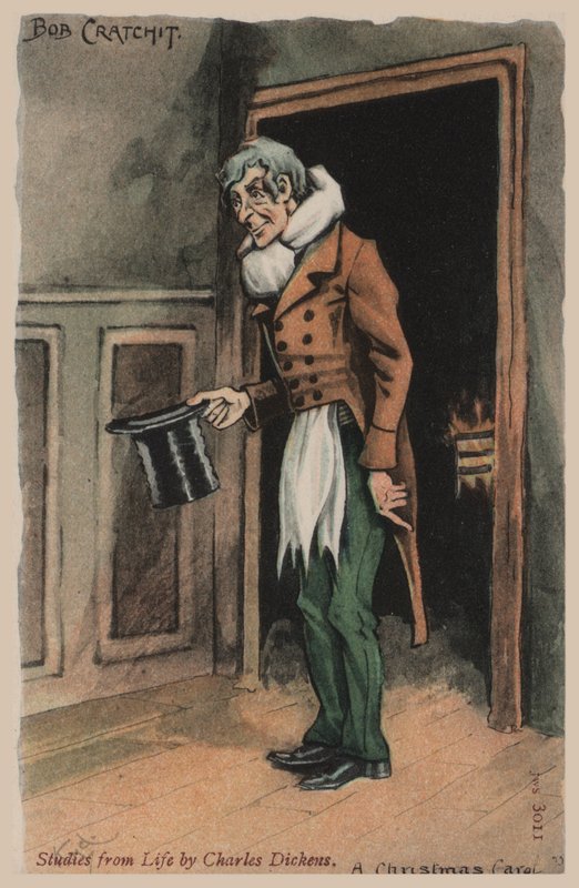 ボブ・クラチット「クリスマス・キャロル」（カラーリトグラフ版 作： ジョセフ・クレイトン・クラーク