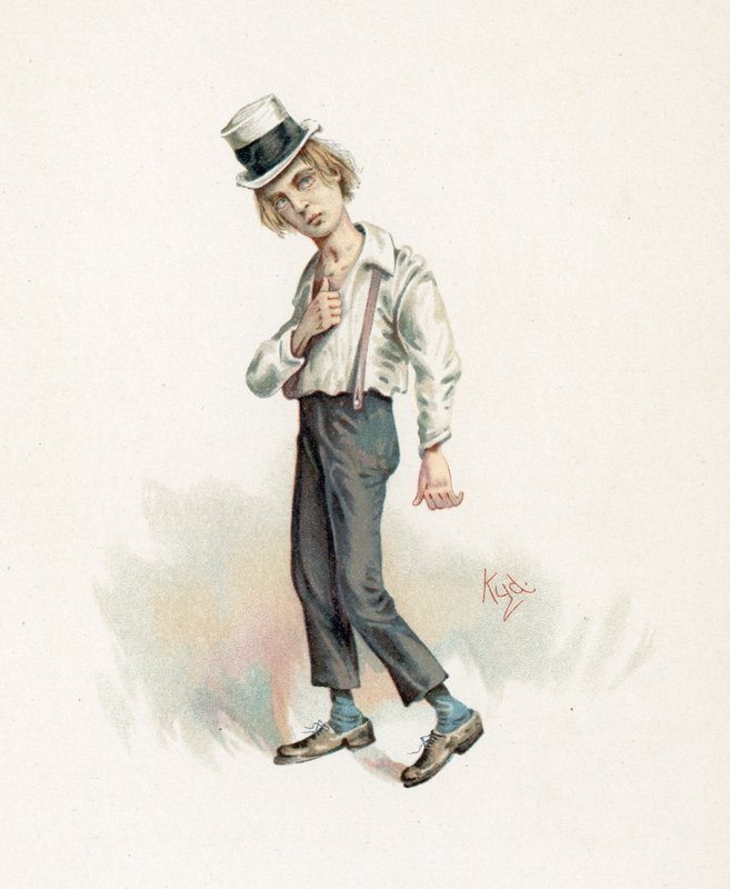 デビッドカッパーフィールド、「Charleser Sketches from Charles Dickens」、1890年頃のイラスト 作： ジョセフ・クレイトン・クラーク