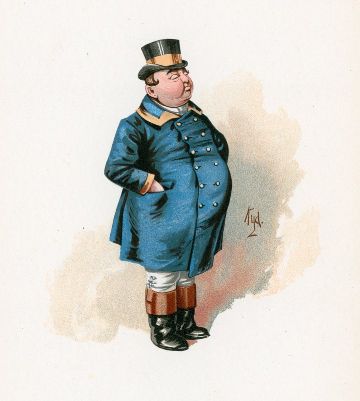 太った少年、「Charleser Sketches from Charles Dickens」、1890年頃のイラスト 作： ジョセフ・クレイトン・クラーク