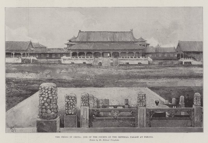 北京の皇居の裁判所の1つである中国の危機 作： ジョセフ・ホランド・トリンガム