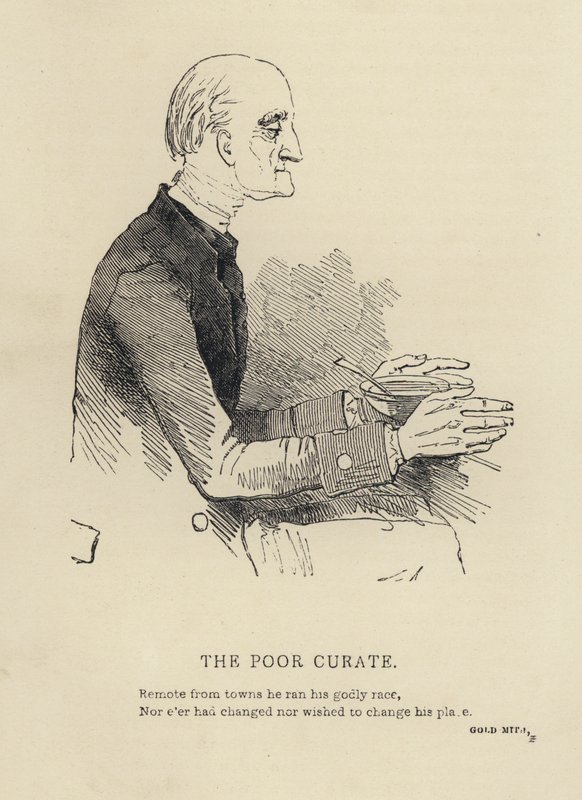 ケニー・メドウズThe Poor Curate」（彫刻 作： ジョセフケニー（後）メドウズ