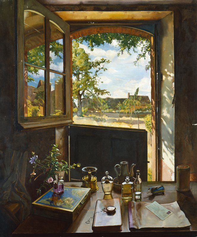 Donald’s 作　風景画 ドアと庭の油彩画 Konstantin_Andreevic_Somov_-