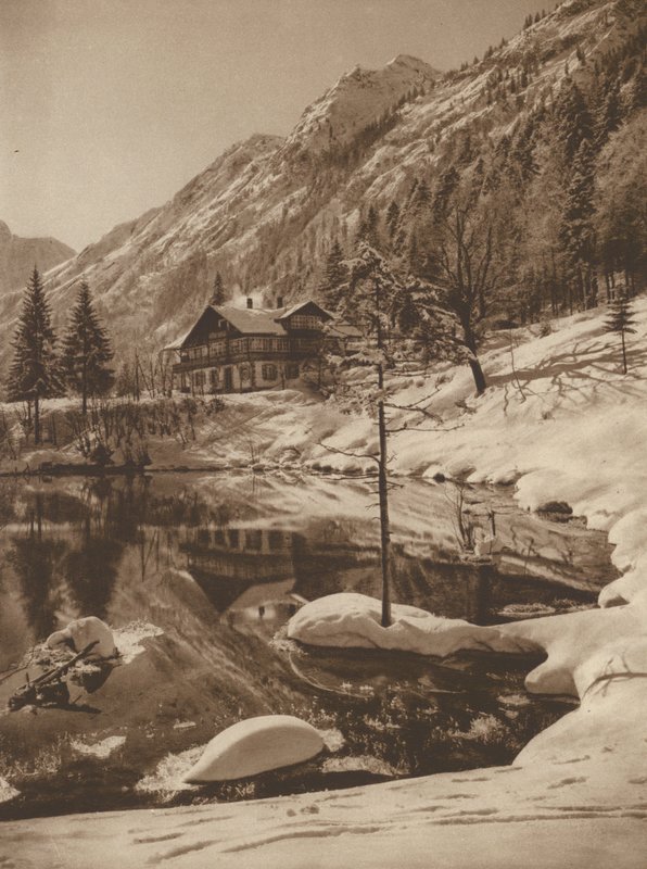 Der Christlessee bei Oberstdorf; オーベルストドルフのクリストレス (白黒写真) 作： カート・ヒールシャー