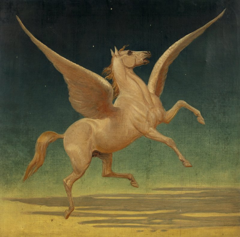ペガサス絵画 Leonard_Cattermole_-_Pegasus_(