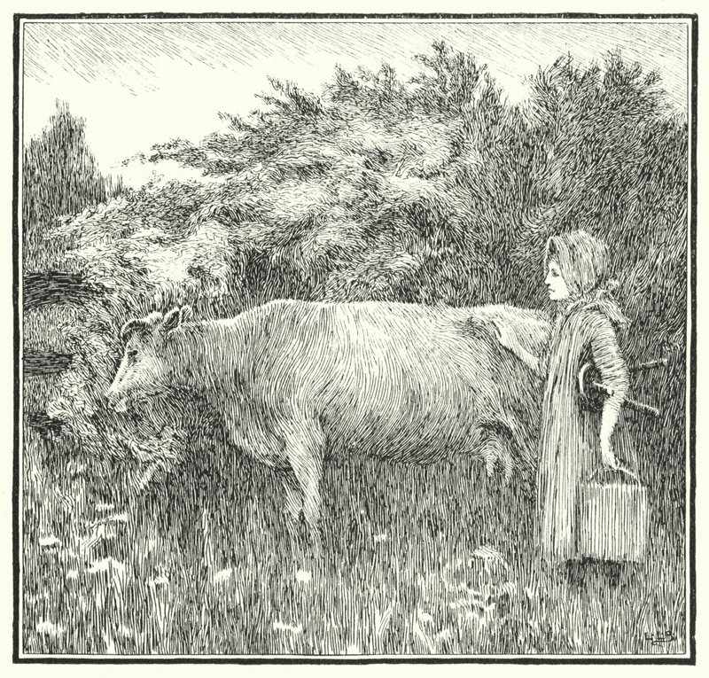 Cushy cow bonny, let down thy milk (in engraving) 作： レナード・レスリー・ブルック