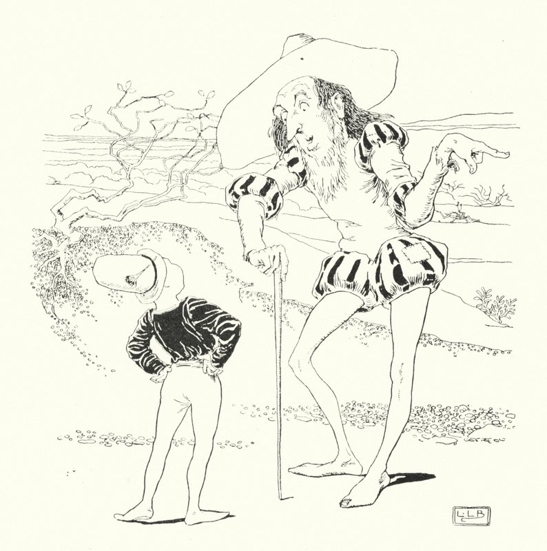 荒野の男は私に尋ねた、海にはどれだけのイチゴが生えているのかと(彫刻) 作： レナード・レスリー・ブルック
