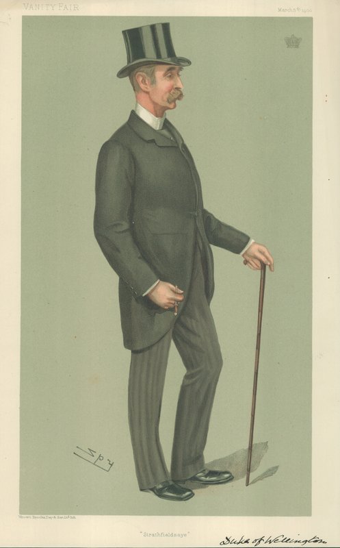 ウェリントン公爵、Strathfieldsaye、1903年3月5日、バニティフェア漫画 作： レスリー・マシュー・ワード