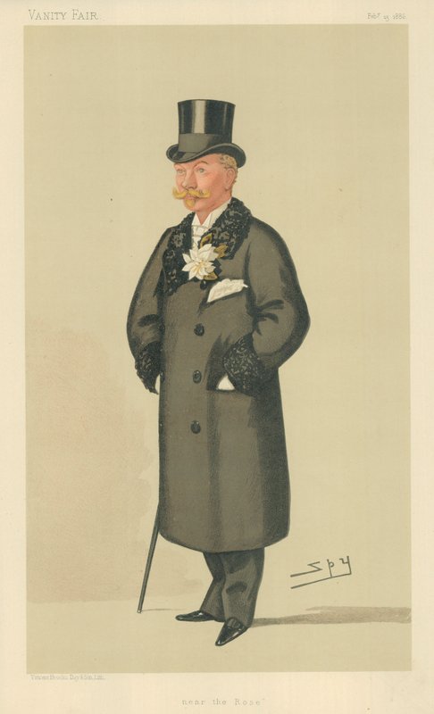 Hon Harry Tyrwhitt-Wilson、Near the Rose、1886年2月13日、バニティフェア漫画 作： レスリー・マシュー・ワード