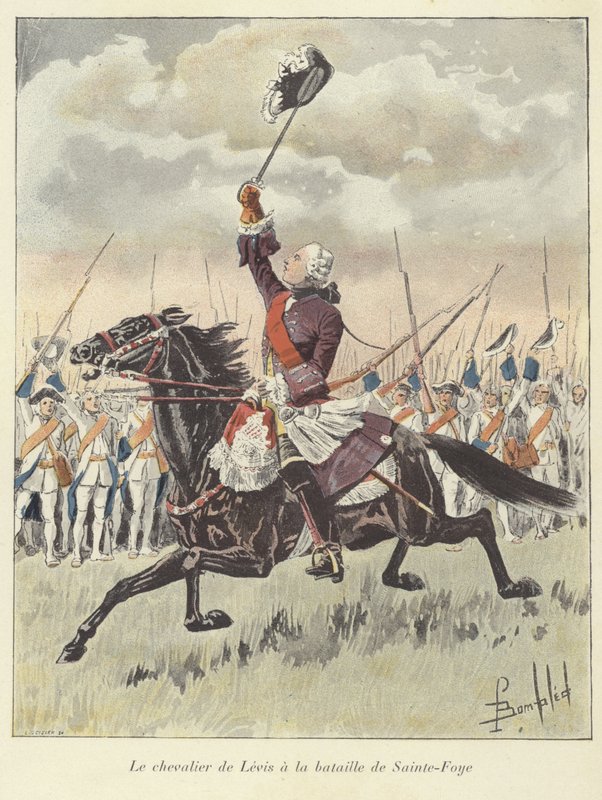 1760年、ケベック州サントフォワの戦いでのシュヴァリエデリーバイス 作： ルイ・チャールズ・ボンブル