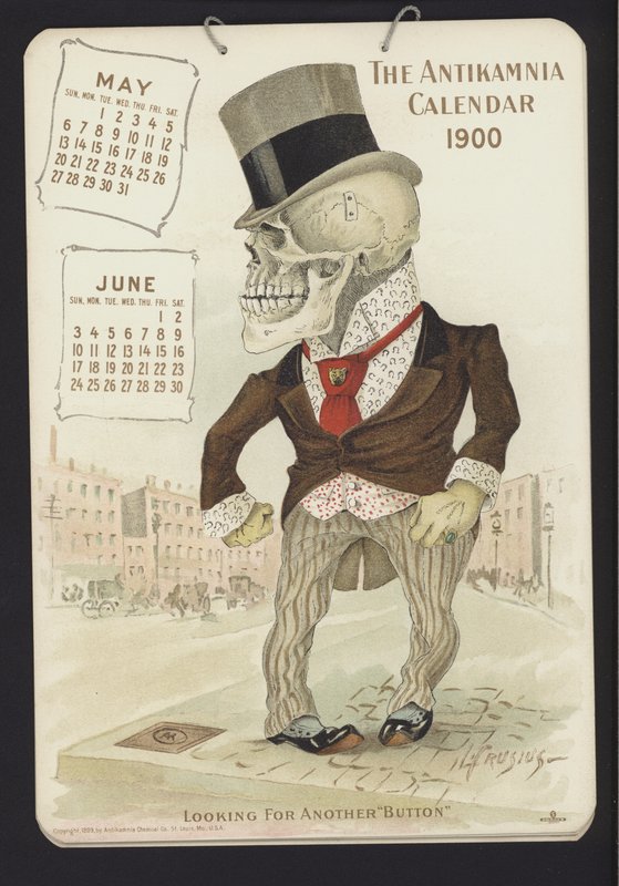 Antikamniaカレンダーのイラスト、1900 作： Louis CruciusまたはCrusuius