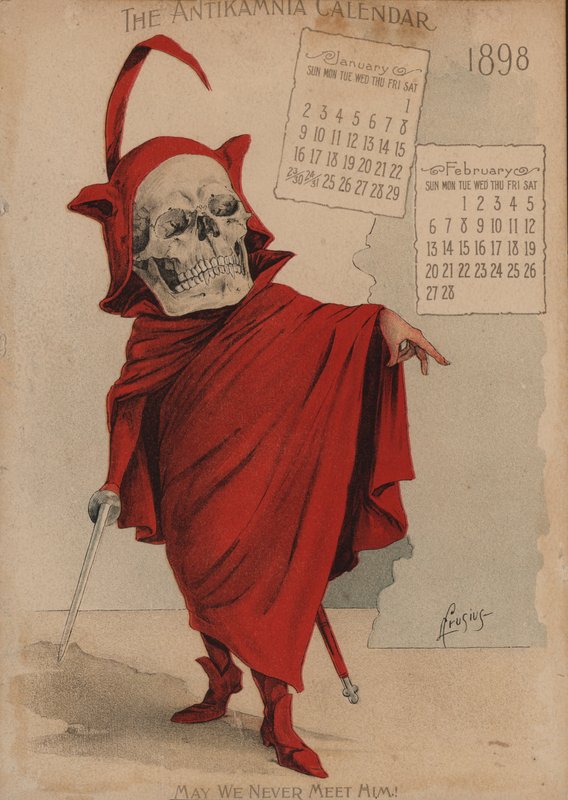 メフィストフォールズ、アンティカムニア・カレンダー用イラスト 作： Louis CruciusまたはCrusuius