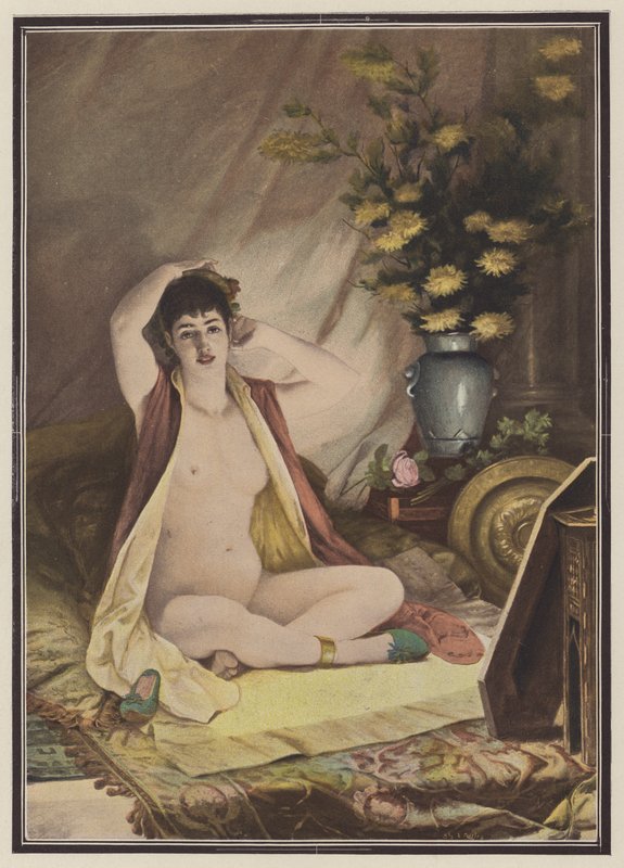 鏡の前（カラーリソ） 作： Louis Jacquesson de La Chevreuse