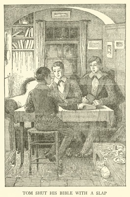 Tom Browns School-Days」のイラスト（彫刻）。 作： ルイス・ジョン・Rヘッド