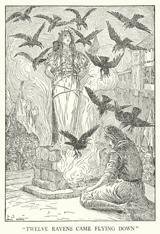 "Twelve ravens came flying down" (litho) 作： ルイス・ジョン・Rヘッド