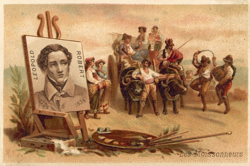 Louis Leopold Robert（chromolitho）による収穫 作： ルイ・レオポルド・ロバート