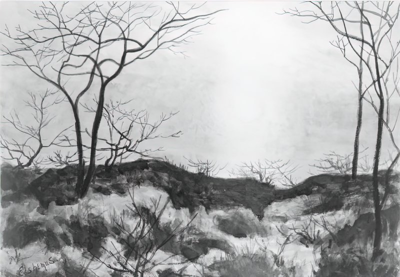 青い風景、c。 1896-1899。