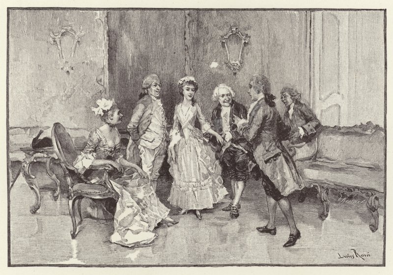 The School for Scandal（chromolitho）のイラスト 作： ルシウス・ロッシ