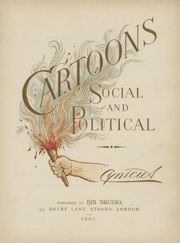 CynicusによるCartoons Social and Politicalのタイトルページのイラスト 作： マーティン・シニクス・アンダーソン