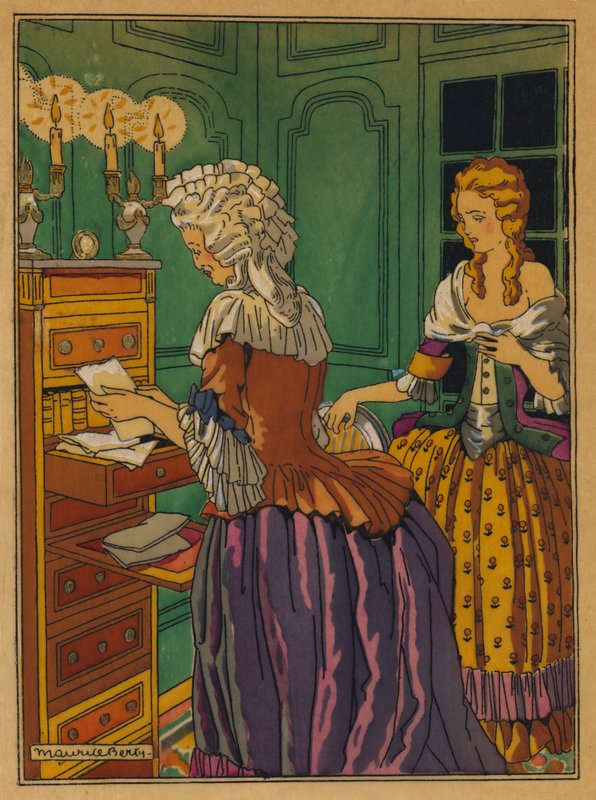 Choderlos De LaclosによるLes Liaisons Dangereusesのイラスト（カラーリソ） 作： モーリス・ベルティー