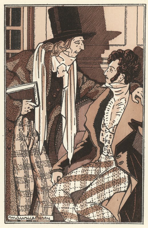 Henri Murger 作 Scenes de la Vie de Boheme のイラスト (litho) 作： モーリス・ベルティー