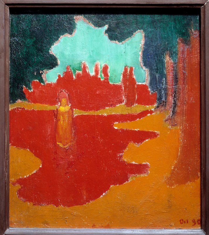 モーリス・ドニ、「Port de Ploumanach」、海外版超希少レゾネ テラスの太陽の黒点。モーリス・ドニ（1870-1943）の絵