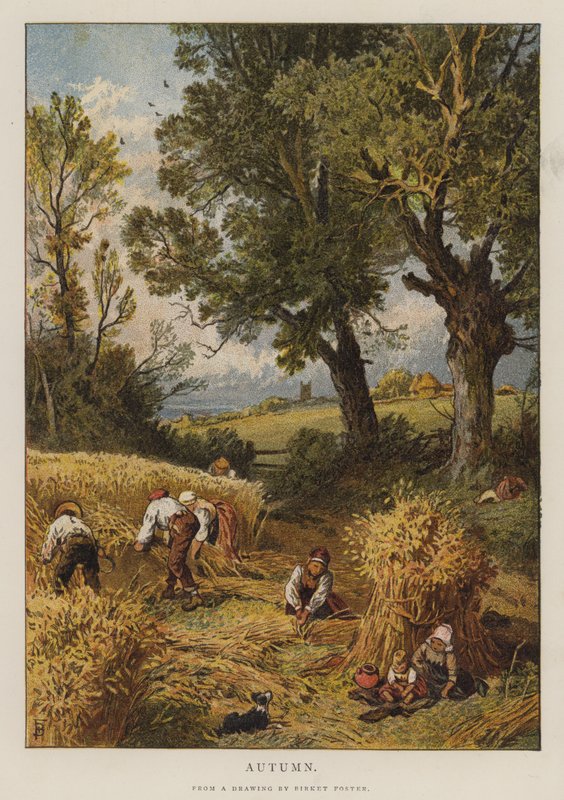 秋（カラーリトグラフ 作： Myles Birket（後）フォスター