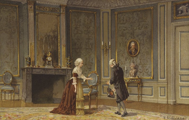 オランダのインテリア、c1792 作： ニコ・ステフェラー