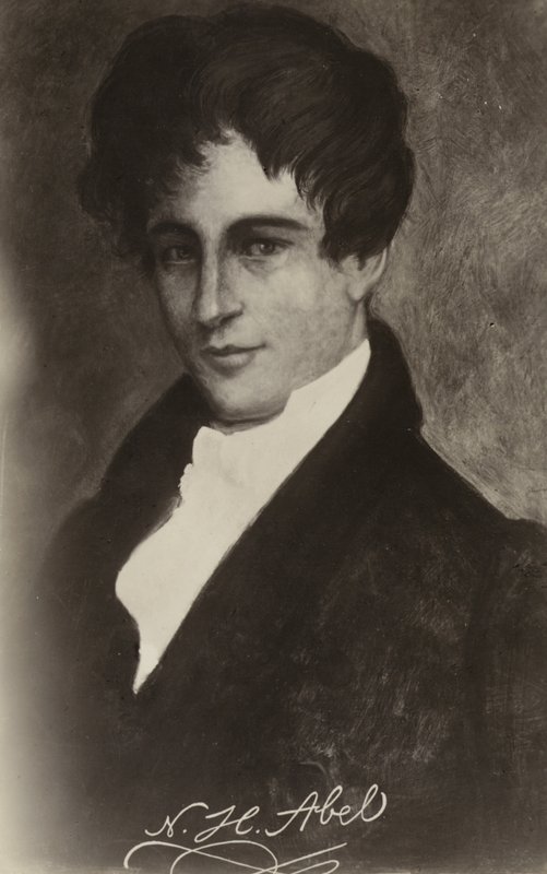 Niels Henrik Abel（1801-1829）、ノルウェーの数学者 作： ノルウェー語学校