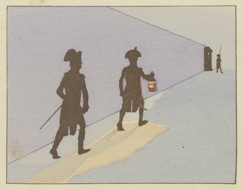 1785年、ヴァランス中尉、ナポレオンは毎日夜間パトロールを行いました 作： オンフレ・ド・ブレヴィルの仕事